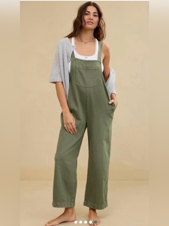 aerie Denim - aerie Olive Green Women's Overalls